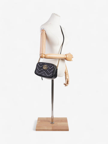 Gucci Marmont Black Matelasse Leather Small