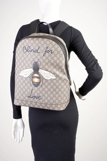 Gucci Blind For Love Beige And Ebony CS Supreme / Black Coated Canvas