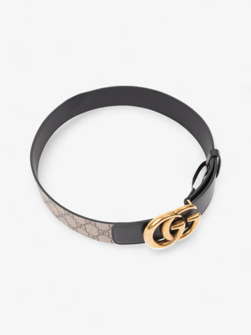 Gucci Double G Belt Beige And Ebony CS Supreme Coated Canvas 80cm 32"