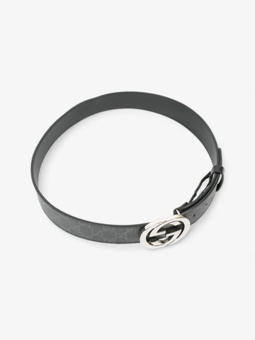 Gucci Interlocking G Belt Black CS Supreme Coated Canvas 85cm 34"