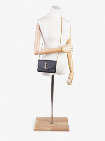 Saint Laurent Envelope Black Grained Leather