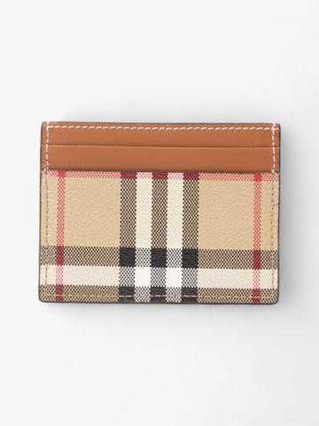 Burberry Sandon Card Case Archive Beige Polyurethane