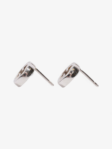 Gucci Interlocking G Earrings Silver Silver Sterling