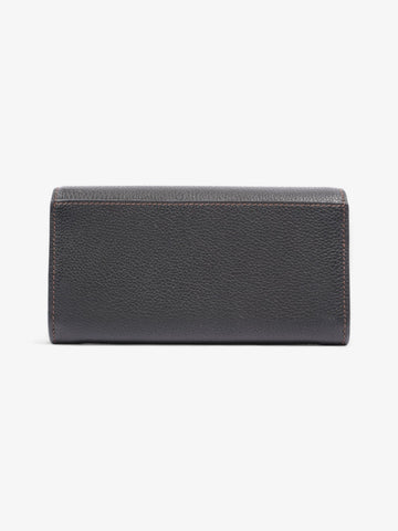 Burberry TB Continental Wallet Black / Gold Grained Leather
