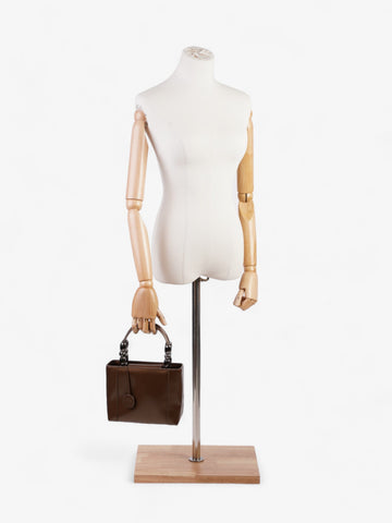 Christian Dior Malice Tote Brown Patent Leather