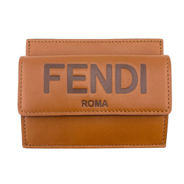 FENDI Coin case 8M0423 leather Brown