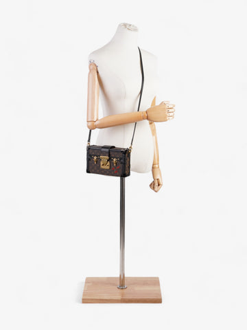 Louis Vuitton Petite Malle Bag Monogram / Black Coated Canvas