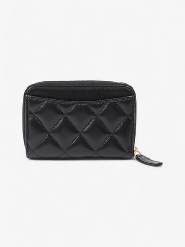 Chanel Zipped Coin Purse Black Lambskin Leather