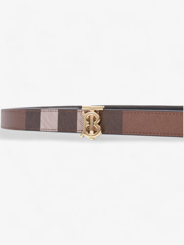 Burberry TB Belt Reversible Giant Check Belt Dark Birch Brown Canvas Large (134cm)