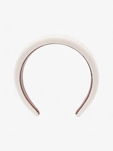 Burberry Logo Hairband White Cotton