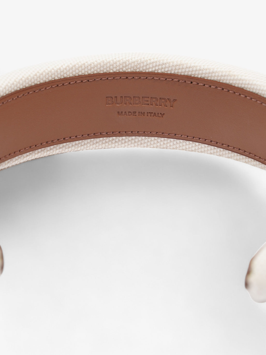 Burberry Logo Hairband White Cotton