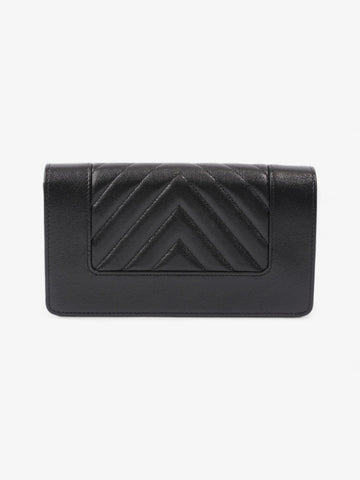 Chanel Mademoiselle Continental Wallet Black Caviar Leather