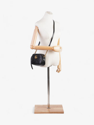 Gucci CS Marmont Black Matelasse Leather Small