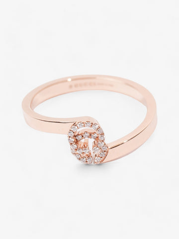 Gucci Running G Ring 18ct Rose Gold  / 0.5ct Diamond CS Rose Gold 49cm