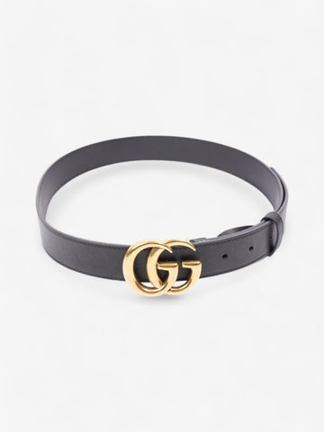 Gucci CS Marmont Belt Black / Gold Leather 80cm / 32"
