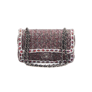 CC Quilted Tweed Flap Bag