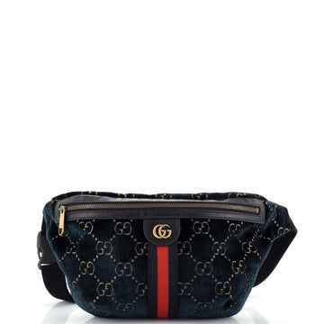 GUCCI Ophidia Zip Belt Bag GG Velvet