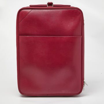 Fuchsia Epi Leather Pegase 50 Luggage