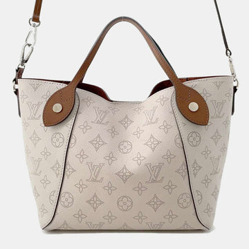 Beige/Brown Monogram Mahina Hina PM Tote Bag