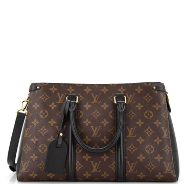 Soufflot Tote Monogram Canvas with Leather MM