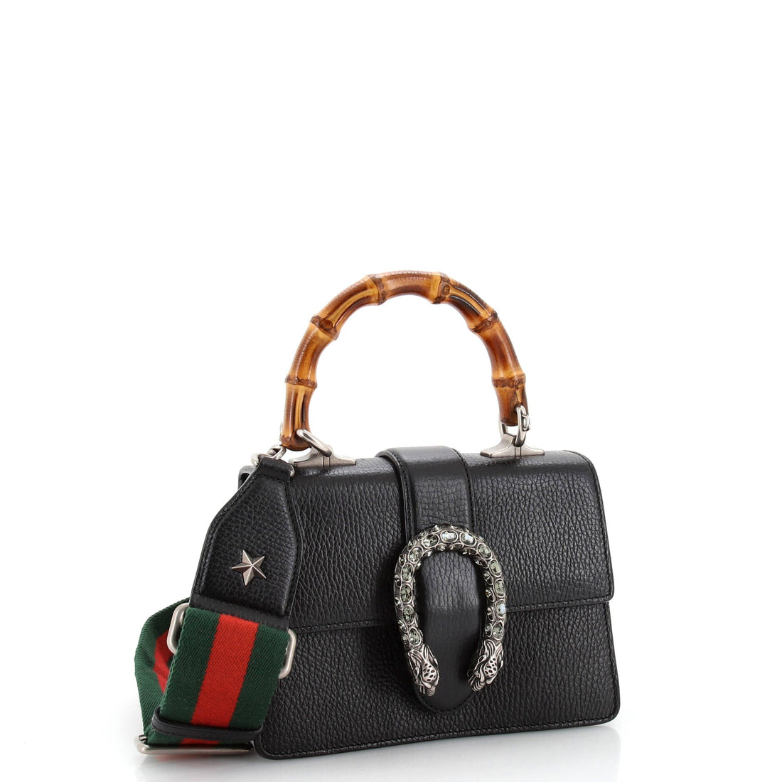 Dionysus Bamboo Top Handle Bag Leather Mini