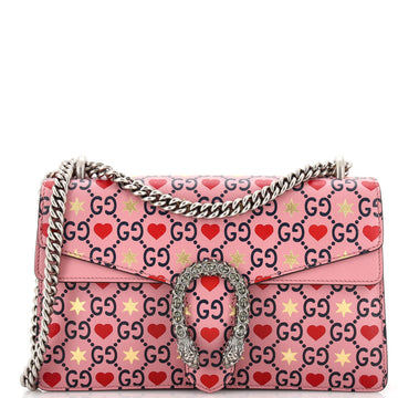 GUCCI Dionysus Bag Limited Edition Valentines GG Printed Leather Small