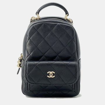Black Caviar Leather Matelasse Backpack Size Mini