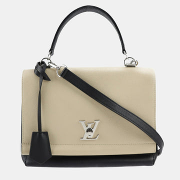 Black/Beige Leather Lockme II Shoulder Bag