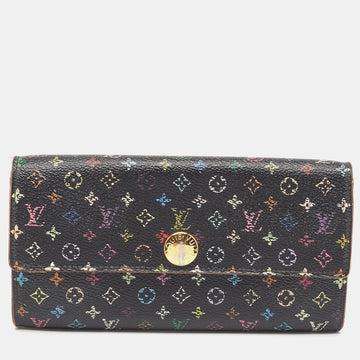 Black Monogram Multicolore Canvas Sarah Wallet