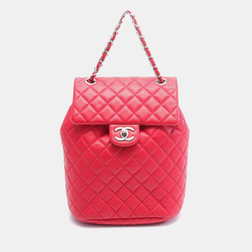 Red Leather Small Urban Spirit Backpack