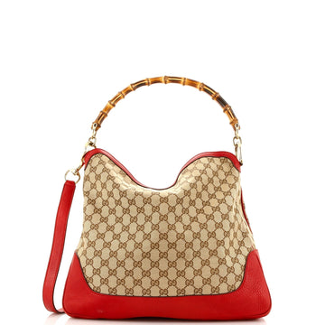 Diana Bamboo Shoulder Bag VS Canvas Medium
