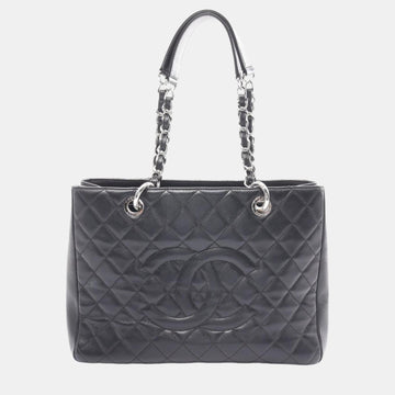 Black Caviar Skin Matelasse Grand GST Tote Bag