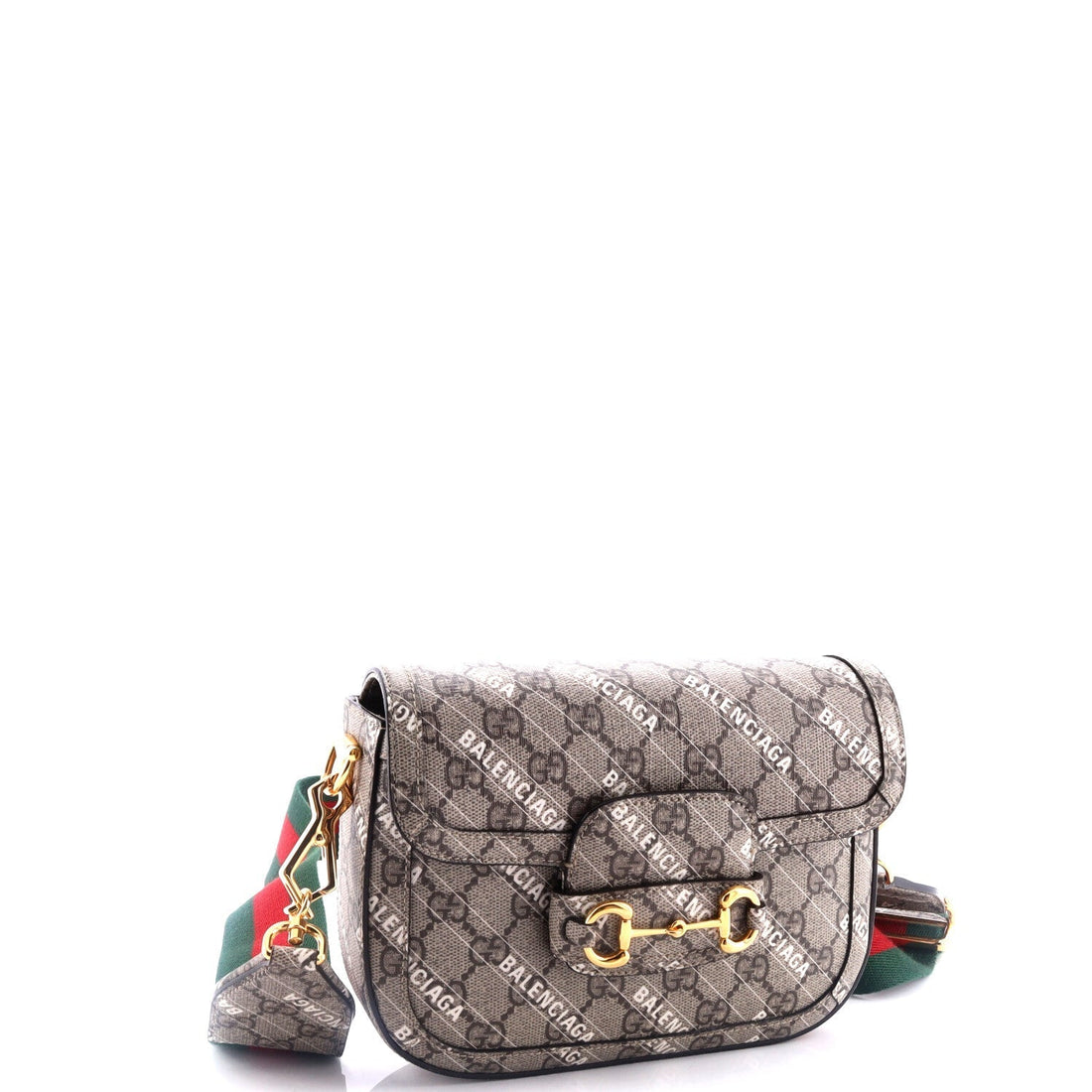 x Balenciaga The Hacker Project Horsebit 1955 Shoulder Bag VS Coated Canvas Mini