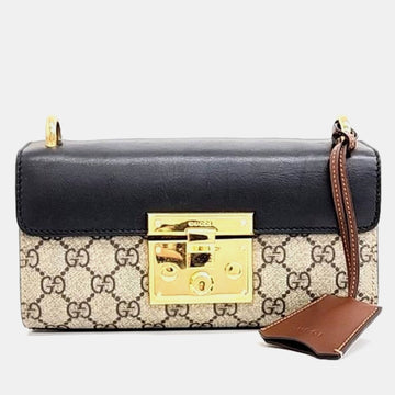 Beige Padlock Mini Shoulder Bag