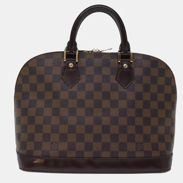 Brown Damier Ebene Canvas Alma handbag