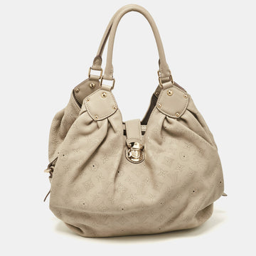 Beige Monogram Mahina Leather Surya L Bag