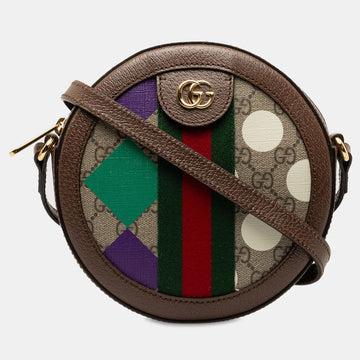 GG Supreme Ophidia Paint Round Crossbody