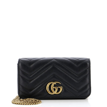 VS Marmont Chain Flap Bag Matelasse Leather Mini