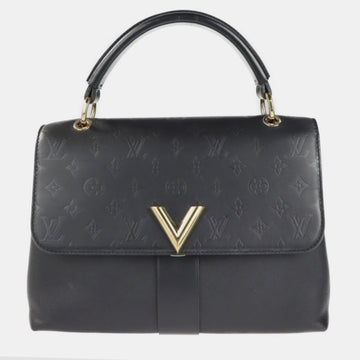 Black Monogram Leather Monogram Very One Handle Bag