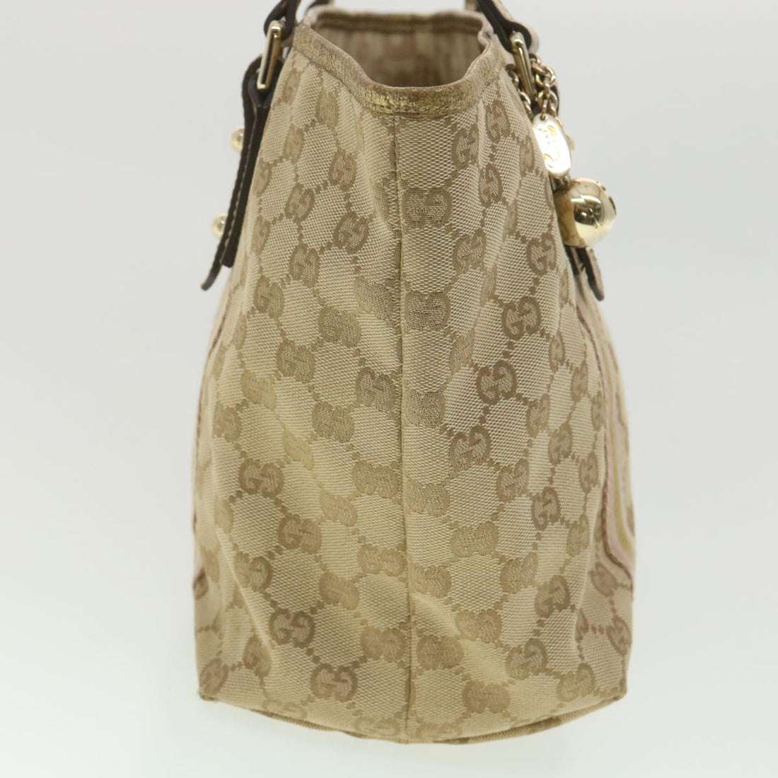 GUCCI VS Canvas Tote Bag Beige Gold 137396  ac1626