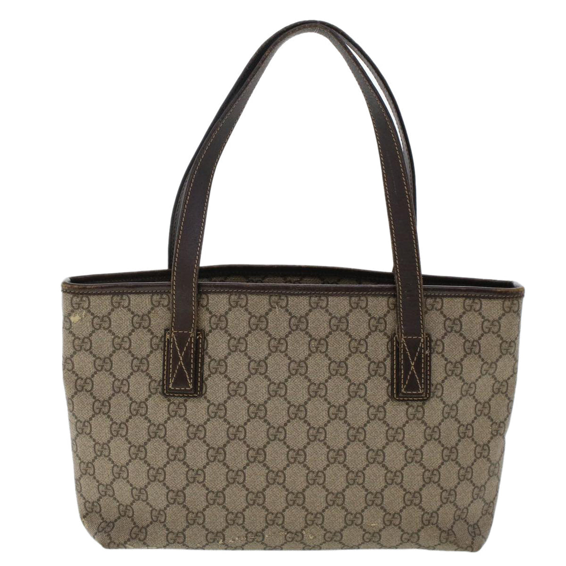 GUCCI VS Canvas Tote Bag PVC Leather Beige 211138  ac1991