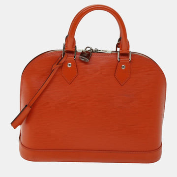 Orange Epi Leather Alma handbag