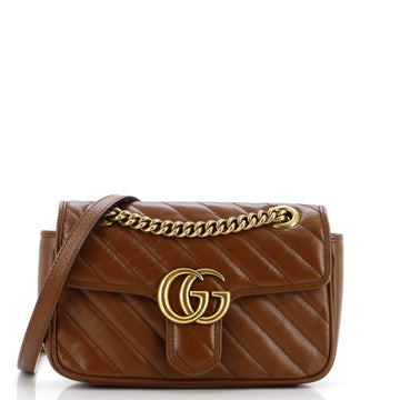 VS Marmont Flap Bag Diagonal Quilted Leather Mini