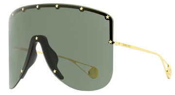 Gucci Unisex Star Mask Sunglasses VS0541S 001 Gold 99mm