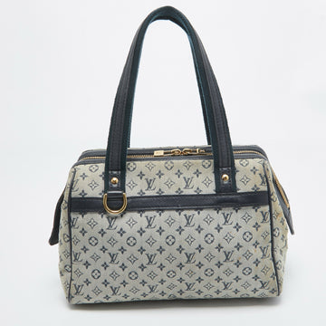 Navy Blue Monogram Mini Lin Josephine PM Bag