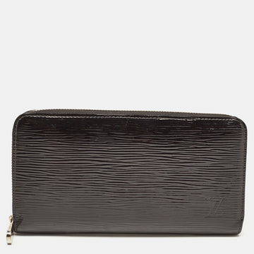 Black Electric Epi Leather Zippy Wallet