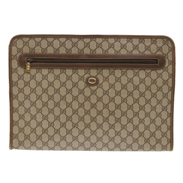 GUCCI VS Canvas Clutch Bag PVC Leather Beige 89.20.004  am4697