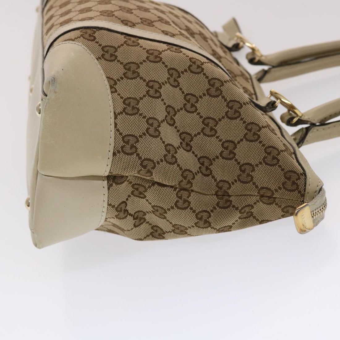 GUCCI VS Canvas Tote Bag Leather Beige 257069  am4730