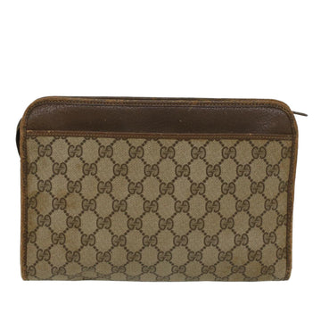 GUCCI VS Canvas Clutch Bag PVC Leather Beige 97.01.037  ar9696B