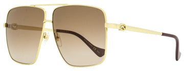 Gucci Women's Square Chain Sunglasses VS1087S 002 Gold/Purple 63mm